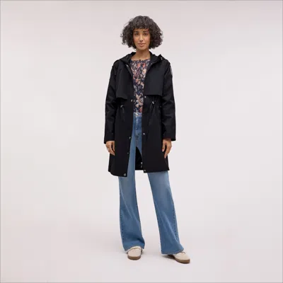 Sam Edelman Hooded Anorak Coat Navy In Blue
