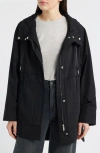Sam Edelman Hooded Jacket In Black