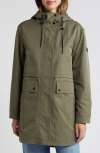 Sam Edelman Hooded Jacket In Olive