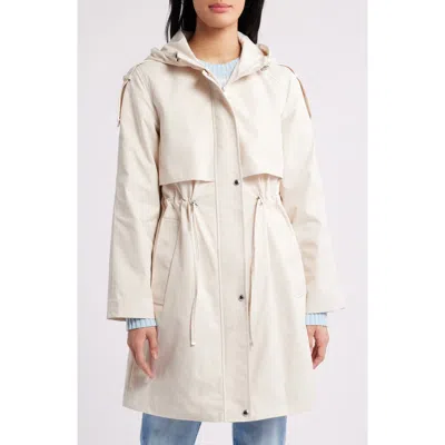 Sam Edelman Hooded Longline Jacket In Linen