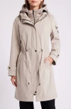 Sam Edelman Hooded Longline Parka In Gray