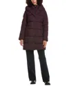 Sam Edelman Hooded Puffer Coat In Burgundy