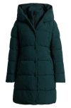 Sam Edelman Hooded Puffer Coat With Bib In Peacock Green