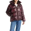 Sam Edelman Hooded Puffer Jacket In Garnet