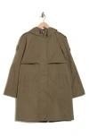 Sam Edelman Hooded Rain Anorak In Green