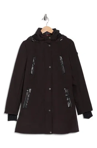 Sam Edelman Hooded Softshell Anorak With Bib In Black