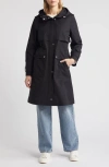 Sam Edelman Hooded Trench Coat In Black