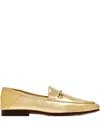 Sam Edelman Horsebit Leather Loafers In Gold