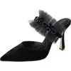 Sam Edelman Hughes Womens Pointed Toe Slip-on Ankle Strap In Black