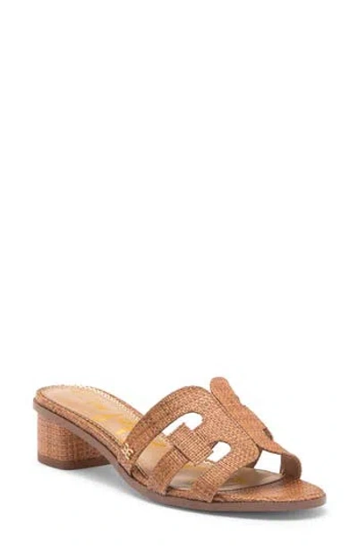 Sam Edelman Illie Block Heel Slide Sandal In Cuoio