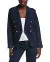 Sam Edelman Imogen Double-breasted Blazer In Blue