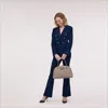 Sam Edelman Imogen Double Breasted Blazer Cameo In Blue