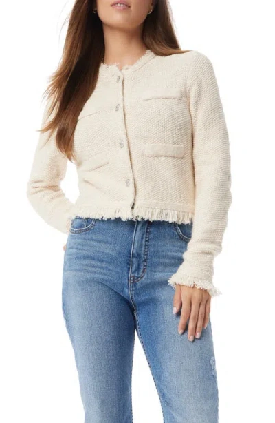Sam Edelman Indria Fringe Jacket In Gardenia