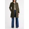 Sam Edelman Inset Waist Bouclé Coat In Green