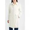 Sam Edelman Bouclé Longline Coat In White