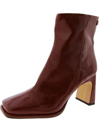 Sam Edelman Irie 2 Womens Patent Square Toe Ankle Boots In Multi
