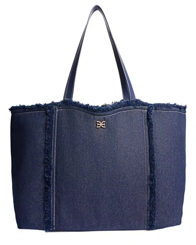 Sam Edelman Irina Denim Reversable Large Tote In Brown