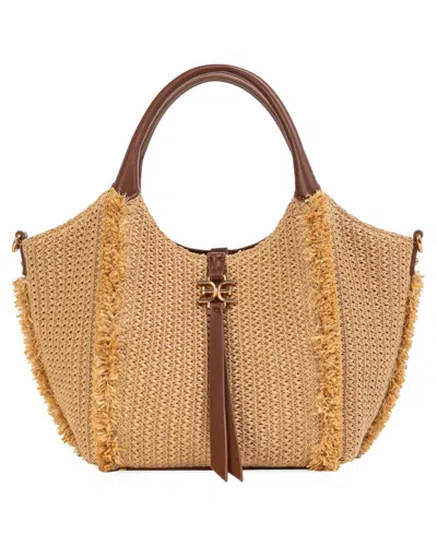 Sam Edelman Irina Large Raffia Tote Handbag In Brown