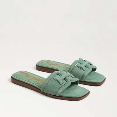 SAM EDELMAN SAM EDELMAN IRINA SLIDE SANDAL GREEN GARDEN SUEDE