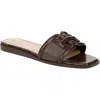 Sam Edelman Irina Logo Emblem Slide Sandals In Pinto Brown