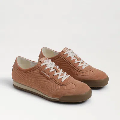 Sam Edelman Isabel Lace Up Sneaker Tuscan Clay Nylon In Beige