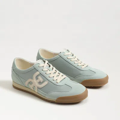 SAM EDELMAN SAM EDELMAN IVEY LACE UP SNEAKER CALYPSO MINT/WHITE SUEDE