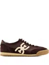 Sam Edelman Ivey Lace Up Sneaker Cafe Noir Brown Nylon