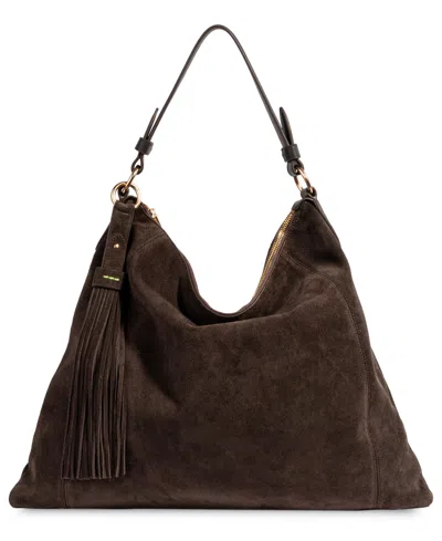 Sam Edelman Jade Convertible Genuine Leather Hobo Handbag In Brown