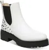 Sam Edelman Jalyn Women's White Leather Studs Chunky Heel Chelsea Boot Jobb1783 In White