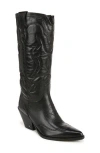 Sam Edelman James Pointed Toe Western Boot In Black