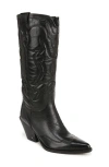 Sam Edelman James Pointed Toe Western Boot In Black