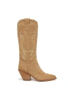 Sam Edelman James Pointed Toe Western Boot In Beige