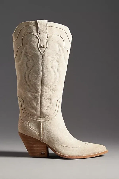Sam Edelman James Western Boots In White