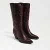 Sam Edelman James Wide Calf Western Boot Spiced Pecan Leather In Brown