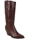 Sam Edelman James Wide Calf Western Boot Spiced Pecan Leather In Multi