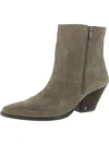 Sam Edelman Jane Womens Block Heel Pointed Toe Ankle Boots In Green