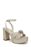 Sam Edelman Janelle Ankle Strap Platform Sandal In Gold