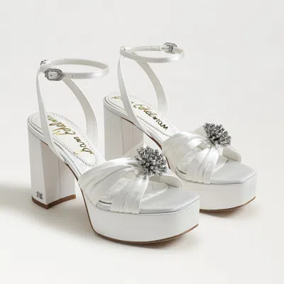 Sam Edelman Janelle Dress Sandal Bright White Satin