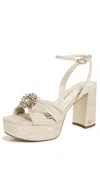 Sam Edelman Janelle Ankle Strap Platform Sandal In Soft Gold