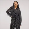 SAM EDELMAN SAM EDELMAN JASLEEN LONG SLEEVE TOP BLACK DOT