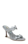 Sam Edelman Jasmine Double Strap Heel Mule Cape Blue Satin In Cape Blue