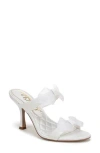 Sam Edelman Jasmine Double Strap Heel Mule Bright White Satin In White