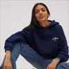 Sam Edelman Jasmine Signature Ny Hoodie Navy In Blue