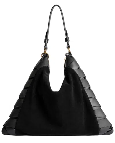 Sam Edelman Jette Large Leather Hobo In Black