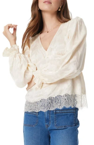 Sam Edelman Women's Lace-hem V-neck Top In Parchment