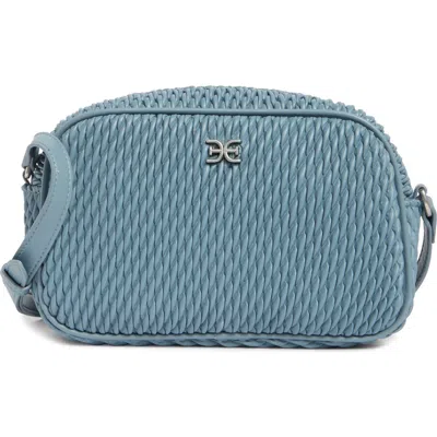 Sam Edelman Julia Quilted Camera Bag In Denim Blue