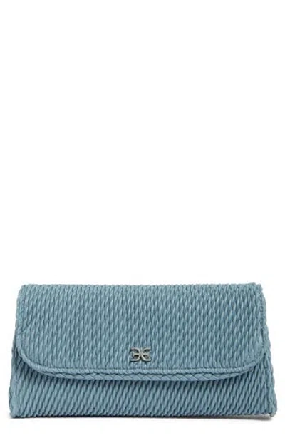 Sam Edelman Julia Quilted Clutch In Denim Blue
