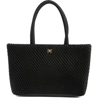 Sam Edelman Julia Quilted Tote Bag In Black