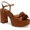 Sam Edelman Julieta Ankle Strap Platform Sandal In Spiced Camel