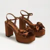 Sam Edelman Julieta Ankle Strap Platform Sandal In Brown